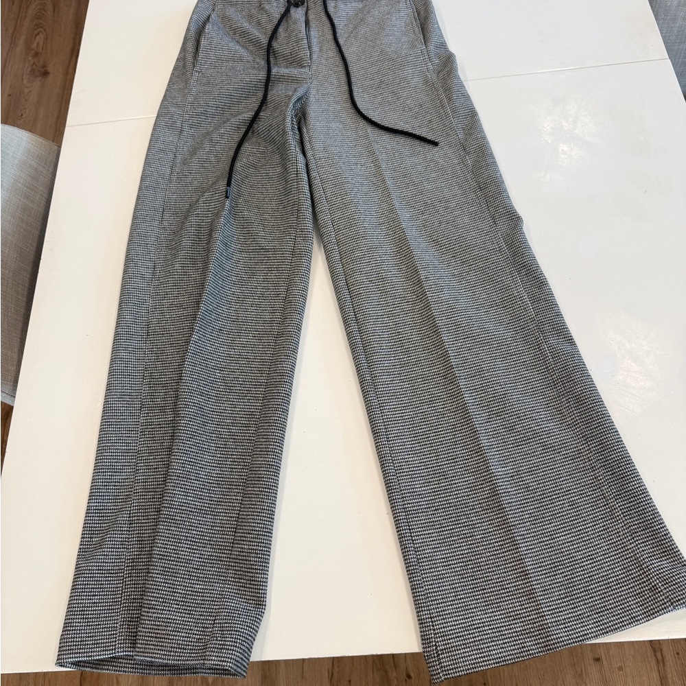 Rachel Zoe Black and White Houndstooth Trousers Size 2